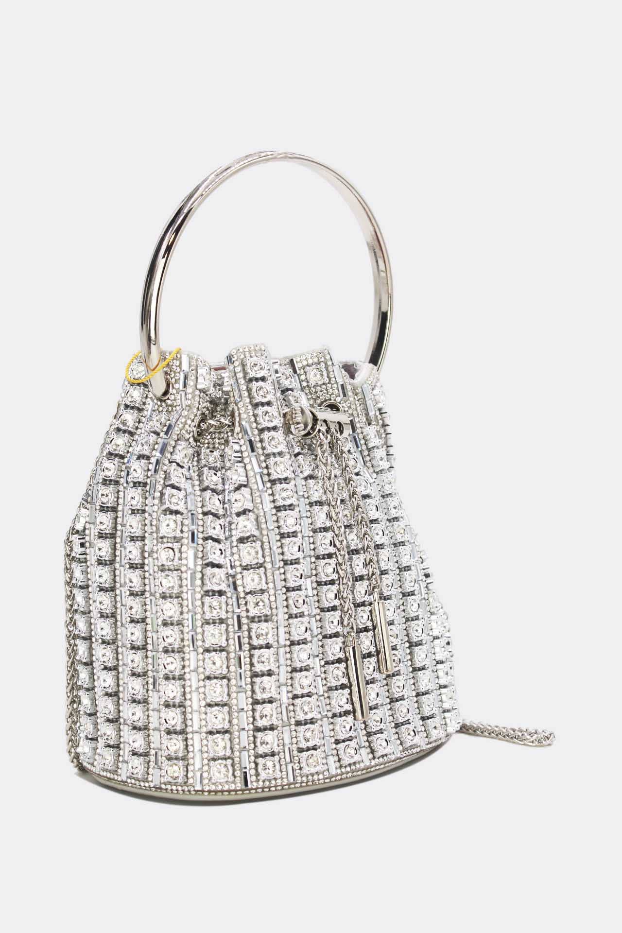 Tom&Eva (F.D.M diffusion) - Wholesale Clutch Bag - Women's - Evening Bucket Bag With Rhinestones 24P-59541