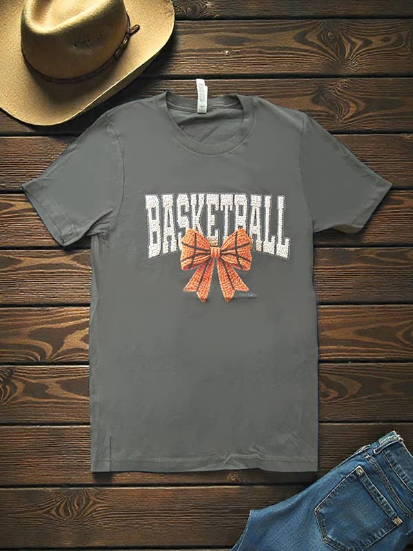 BC DTF BASKETBALL BOW TEE TEES, TSHIRTS, T-SHIRTS, por atacado de L&B Life
