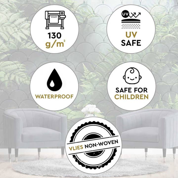 Motivartdesign – wholesale Tapetrulle – Foto tapet, ormbunke blad4