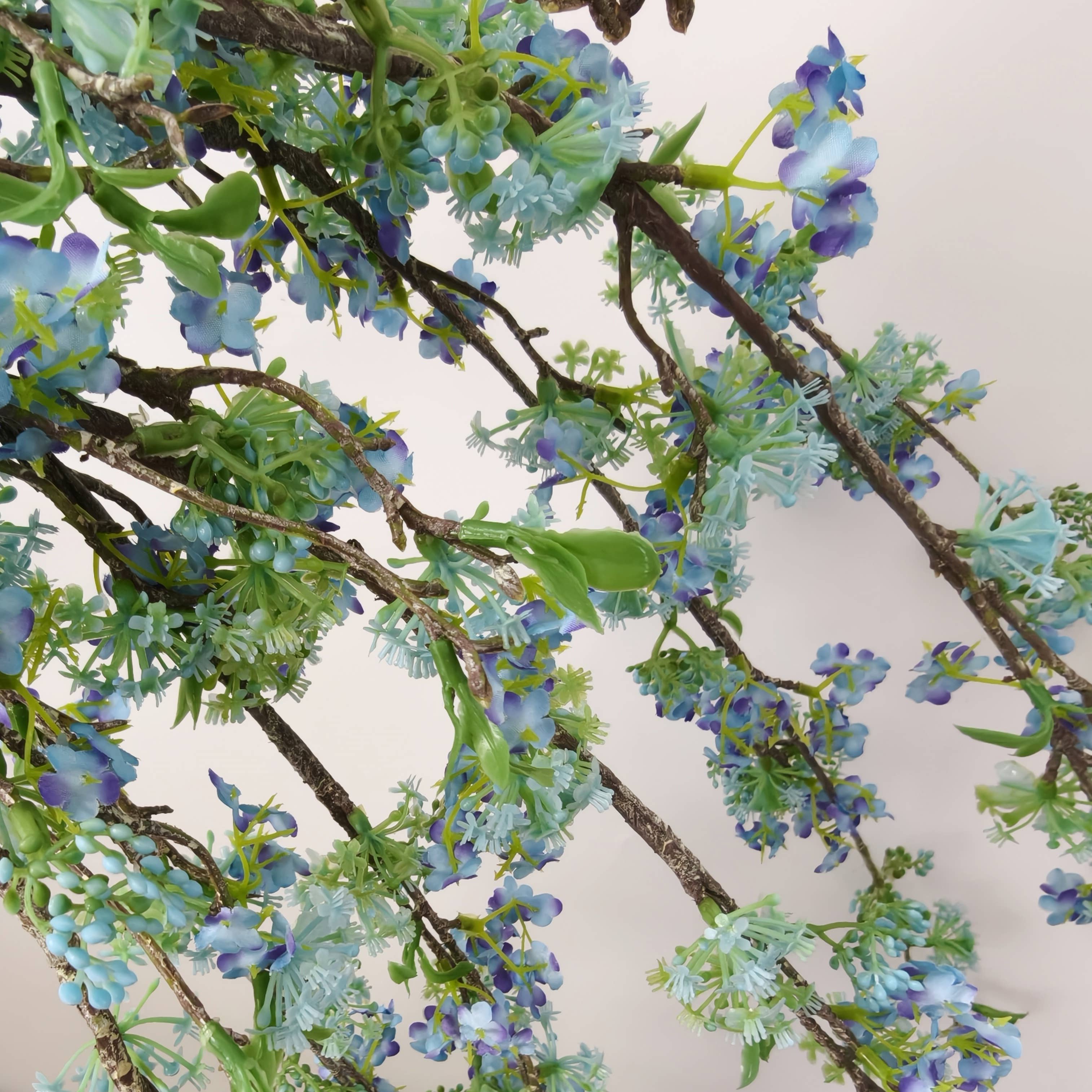 ACNITE(We cover U.S. import duties) - Vente Fleurs artificielles - Neige artificielle saule Fleur violette décoration maison/mariage4