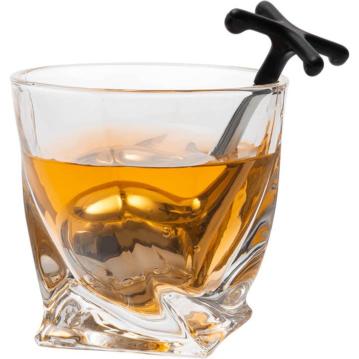 The Wine Savant / Khen Glassware - Wholesale Bar Tool - Golf Stick Shaped Stainless Steel Whiskey Stones - Set of 21