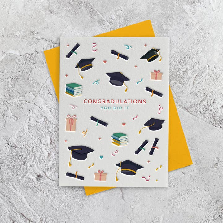 Heyyy Ltd - Wholesale Graduation Card - Graduation Letterpress Style Card