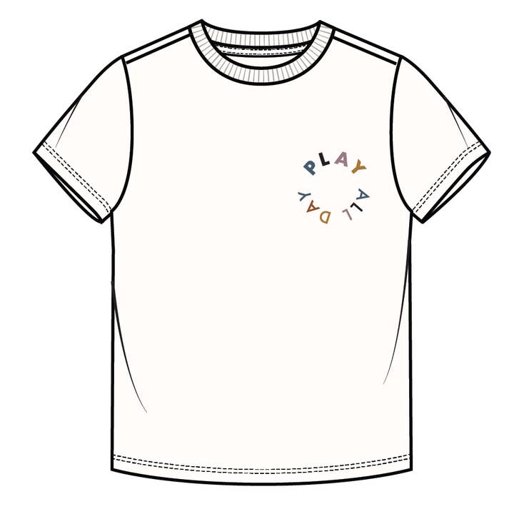 Miles Basics T-shirt met witte print voor wholesale door Miles the Label