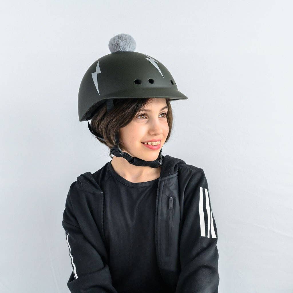 Sawako: The Stylish Helmets – wholesale Bike/scooter – Kids – Kids Lightning Bolt: Black3