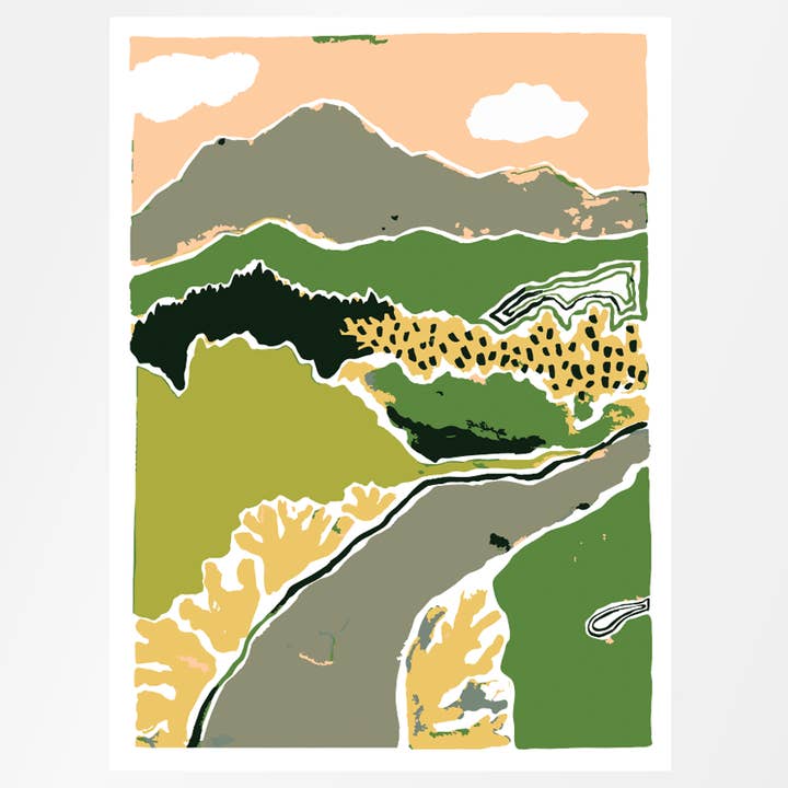 Rocky Mountain Art Print for wholesale by Fitz Farm Art