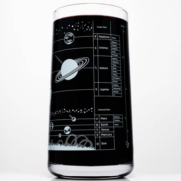 Cognitive Surplus – Großhandel Trinkglas/Tasse – Trinkgläser mit Sonnensystem-Motiv (4er-Set)