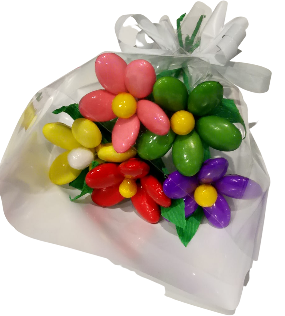 Fleurs-Thés en chocolat – wholesale Chokladtäckta godisar – Liten prästkrage i chokladdragerade mandlar6