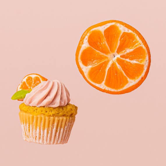 Cupcake and Orange Slice Studs for wholesale by Lulou Bijoux