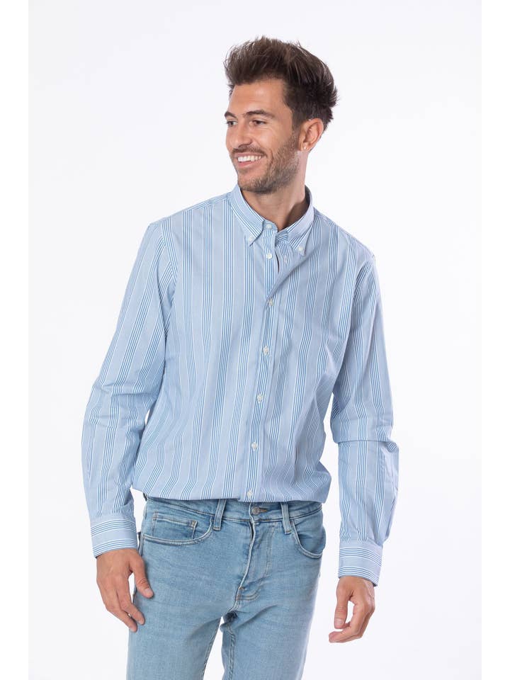 BLUE AGE - Wholesale Button Down Shirt - Men's - Men Dress Long Sleeve Shirts3