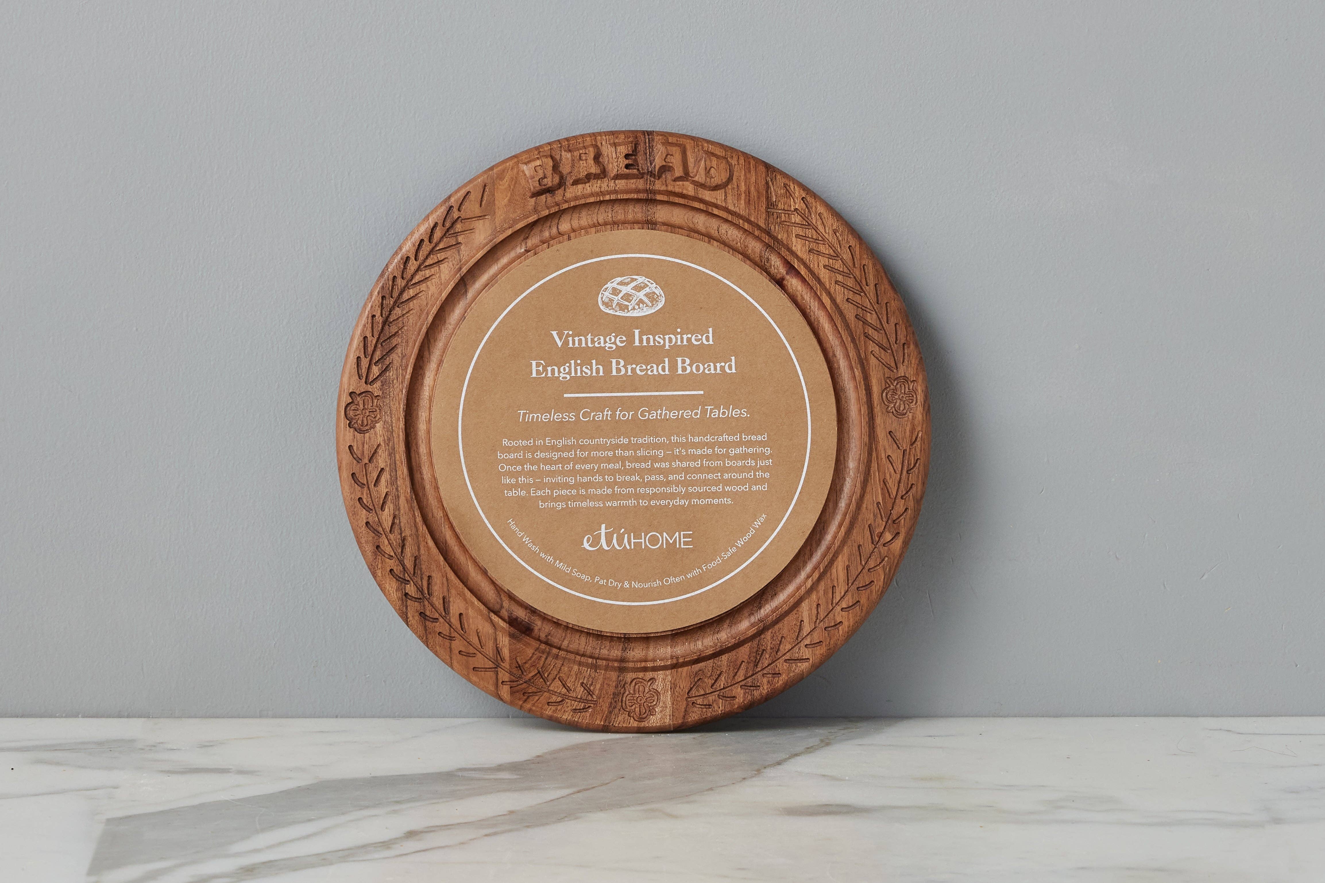 etúHOME - Wholesale Cutting Board - Vintage English Bread Board: Bread, Small, Natural2