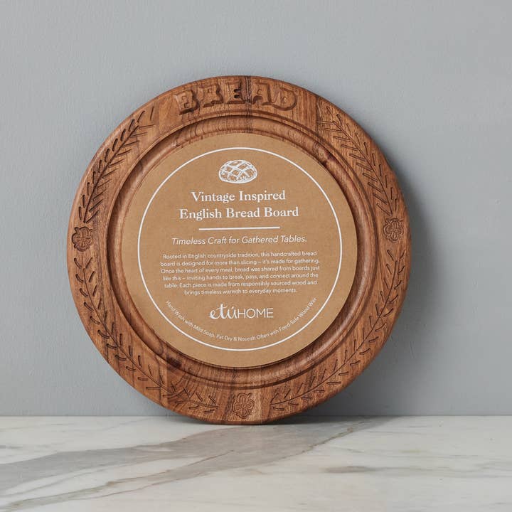 etúHOME - Wholesale Cutting Board - Vintage English Bread Board: Bread, Small, Natural2