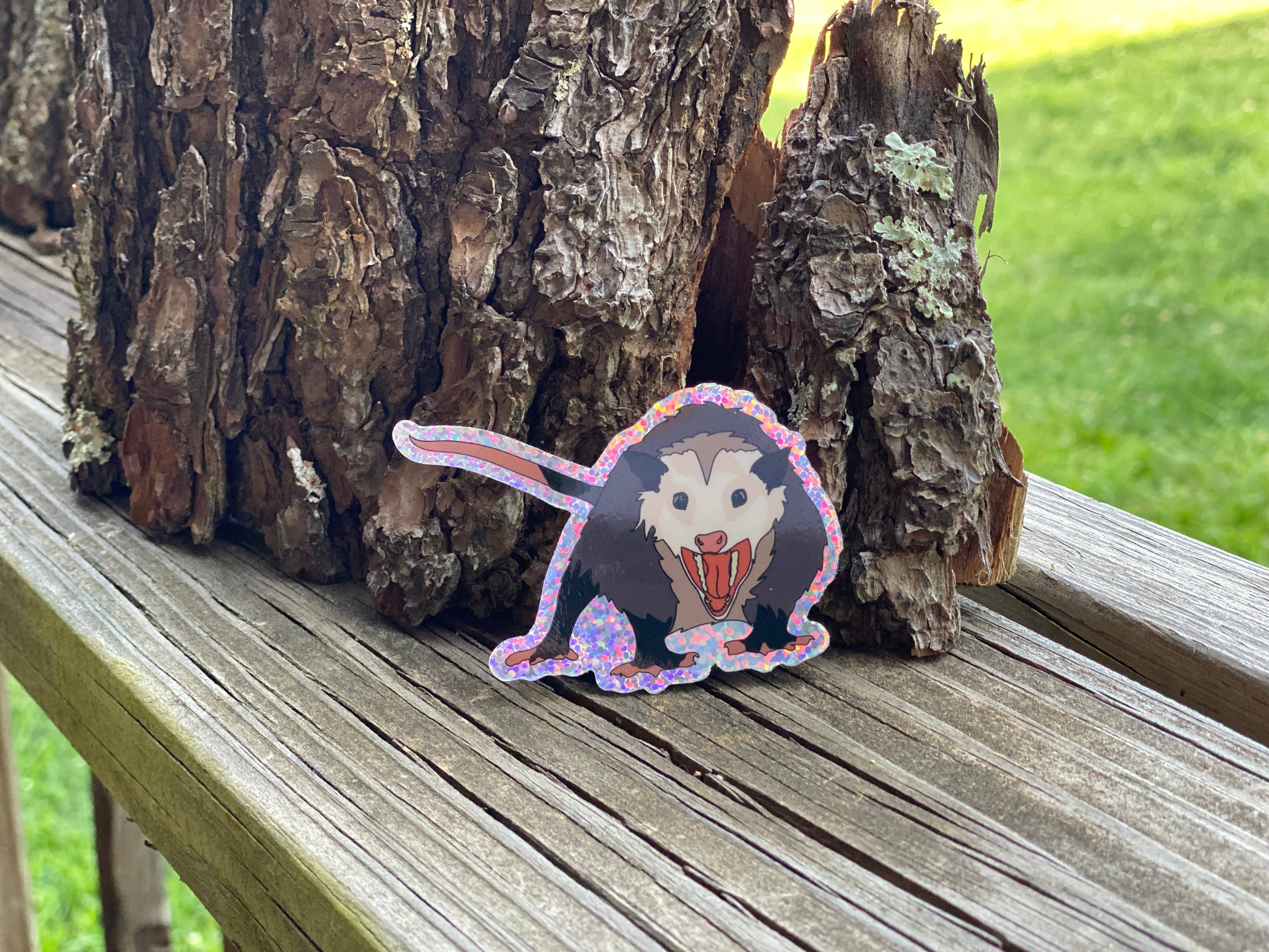 Carolina Pine Prints - Wholesale Sticker - Possum Sticker: Appalachian Glitter Sticker1