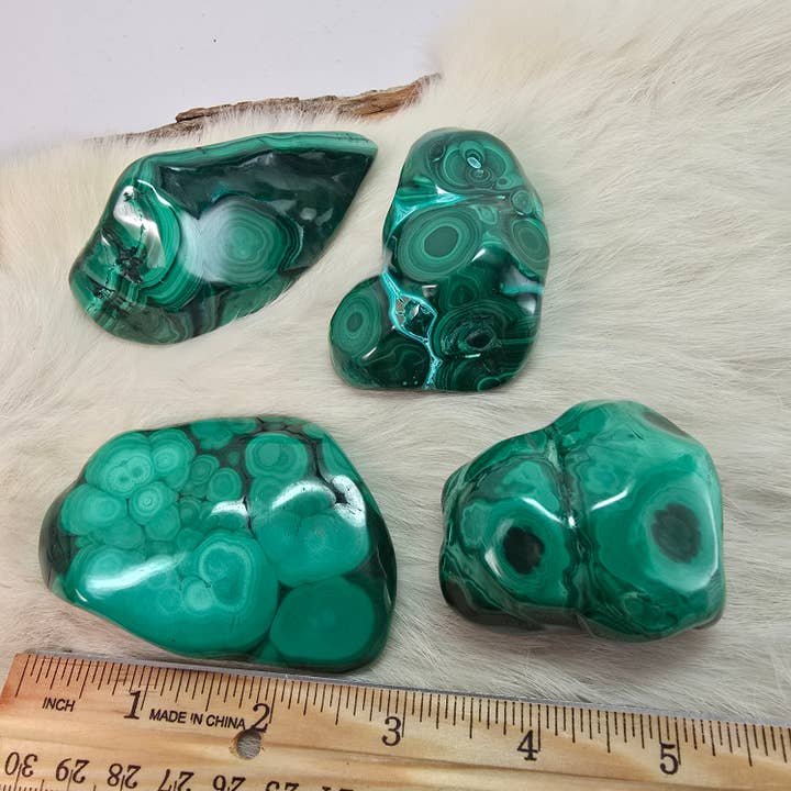 Aquamarine Daydream Wholesale - Wholesale Spiritual Stone/Crystal - 4pc Malachite Polished Freeforms ~ Pick Your Lot ~ Crystals2