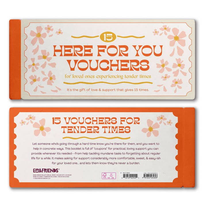 Knock Knock - Wholesale Stationery/Notecard Set - Here For You Vouchers2