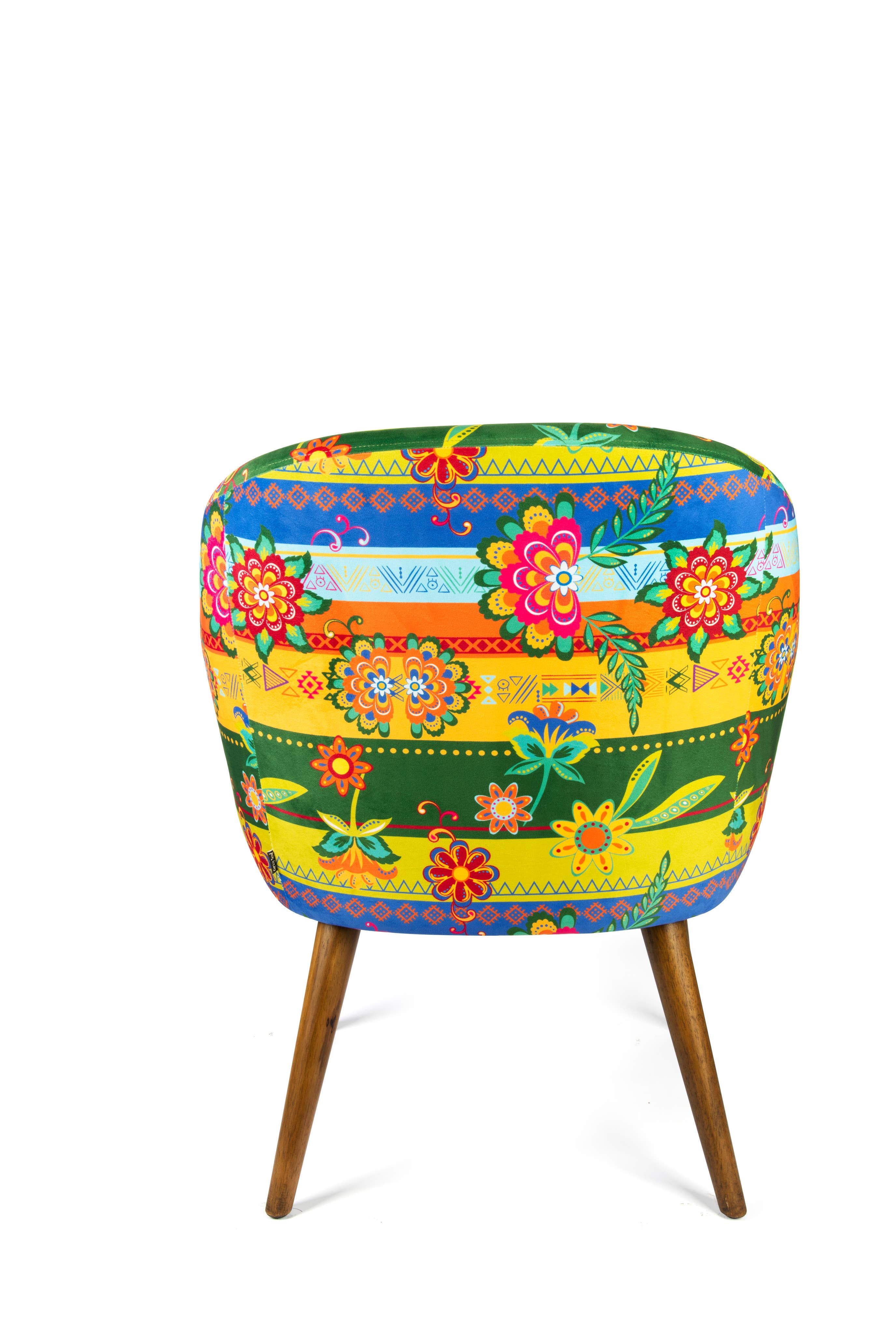 Bergamaschi & Vimercati S.p.a. - Wholesale Chair - Gipsy Soul Excelsa Armchair in plywood and velvet-effect polyester – Multicolor floral print3