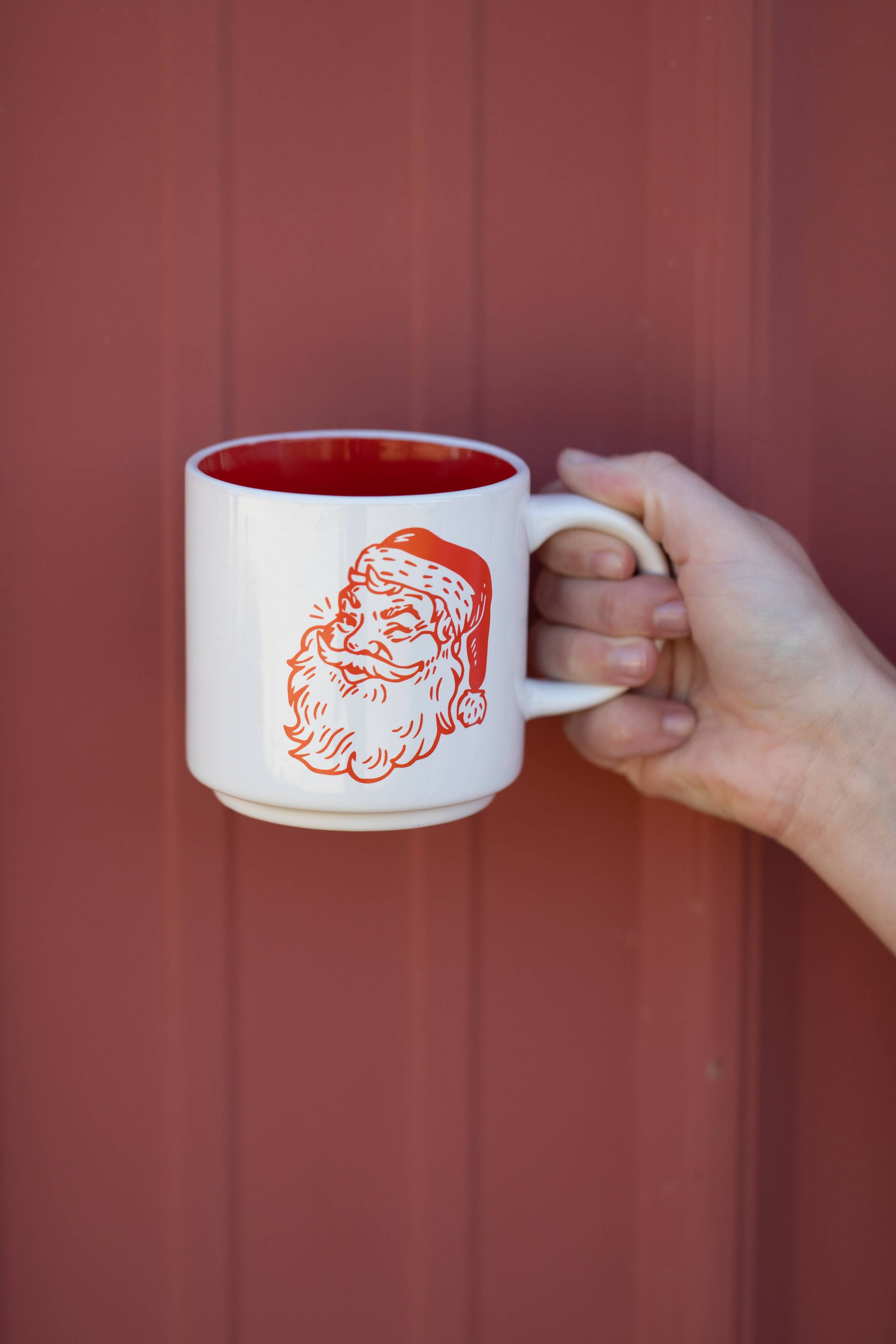 SOUTHERN FRIED DESIGN BARN - Wholesale Coffee Mug - Winking Santa Mug