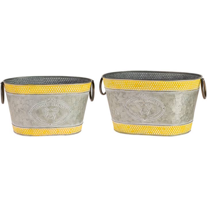 Local Honey Oval Tins S/2 for wholesale by Boston International