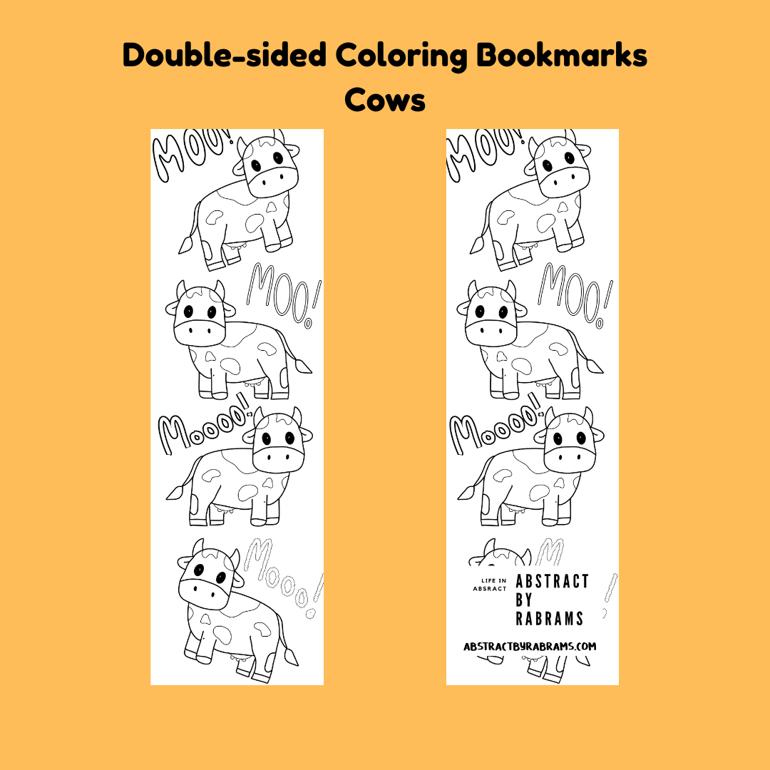 AbstractbyRabrams - Wholesale Bookmark - Coloring Bookmarks - Pack of 4 Unique Designs4