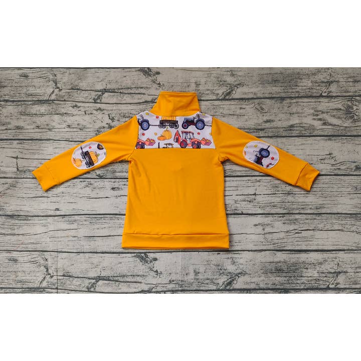 Aier Wholesale - Wholesale Sweatshirt - Kids - Baby Boys Pumpkin Digger Long Sleeve Pullovers Tops