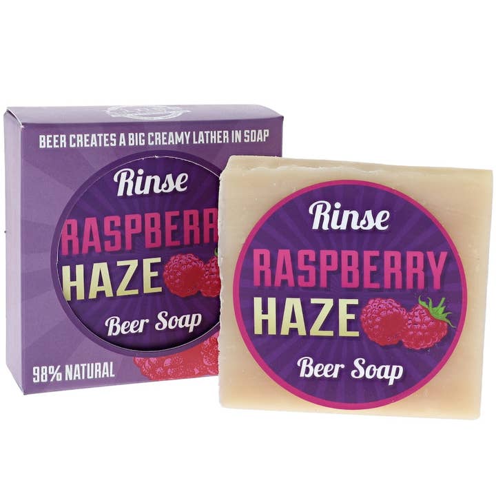 Bierzeep - Raspberry Haze | Mannenzeep voor wholesale door Rinse Bath Body Inc