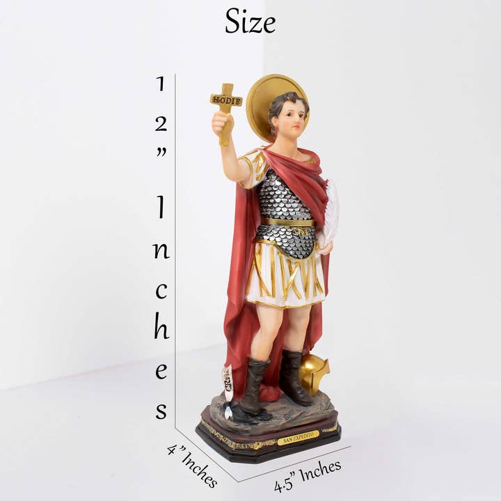 mrcjsales - Wholesale Sculpture - MrcjSales - Saint Expeditus Statue | San Expedito | Multiple Sizes | Realistic Resin Craft | Ideal for Church, Home, Gifts3