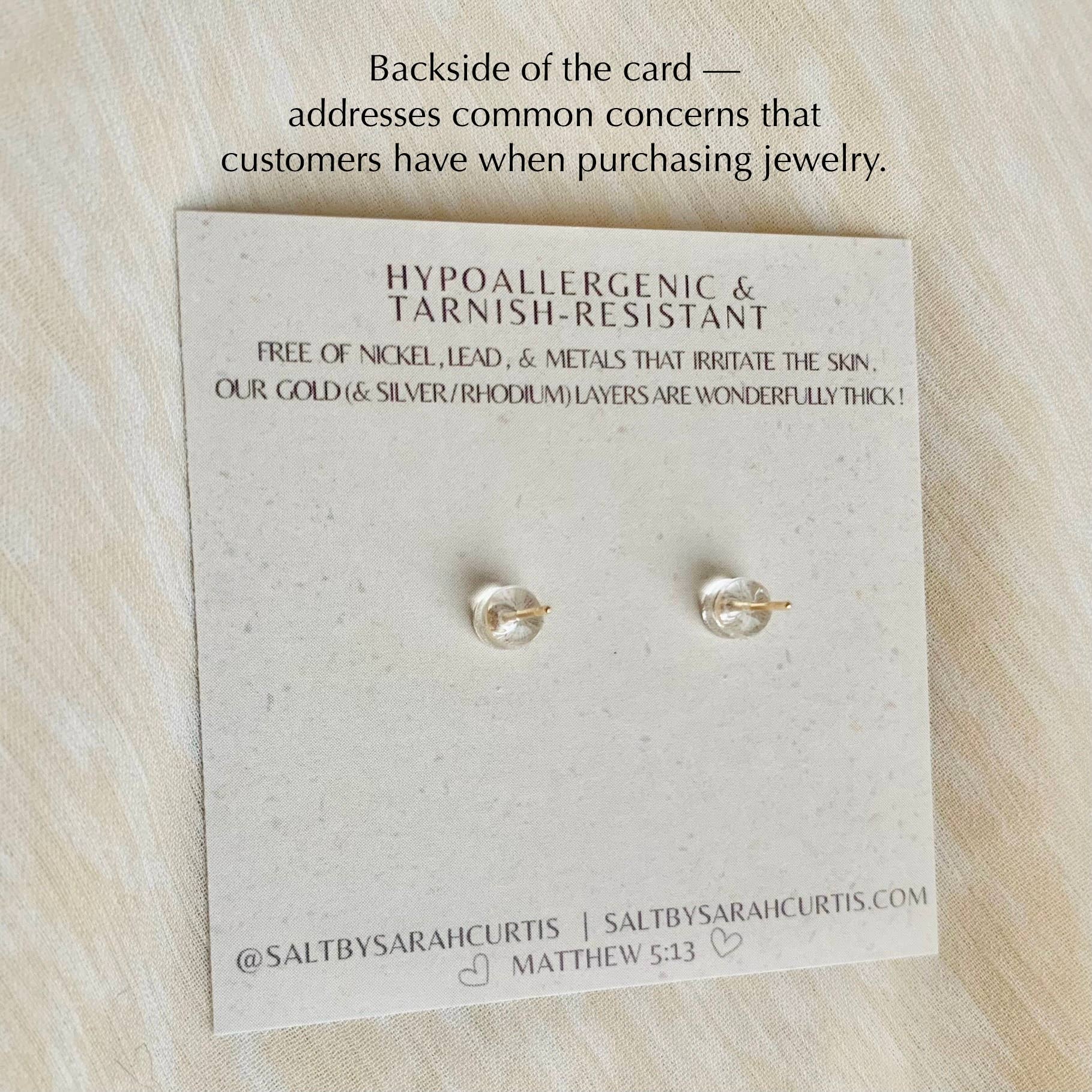 SALT by Sarah Curtis - Wholesale Stud/Post Earrings - SEASHELL STUDS | 18K gold | dainty shell stud earrings 2