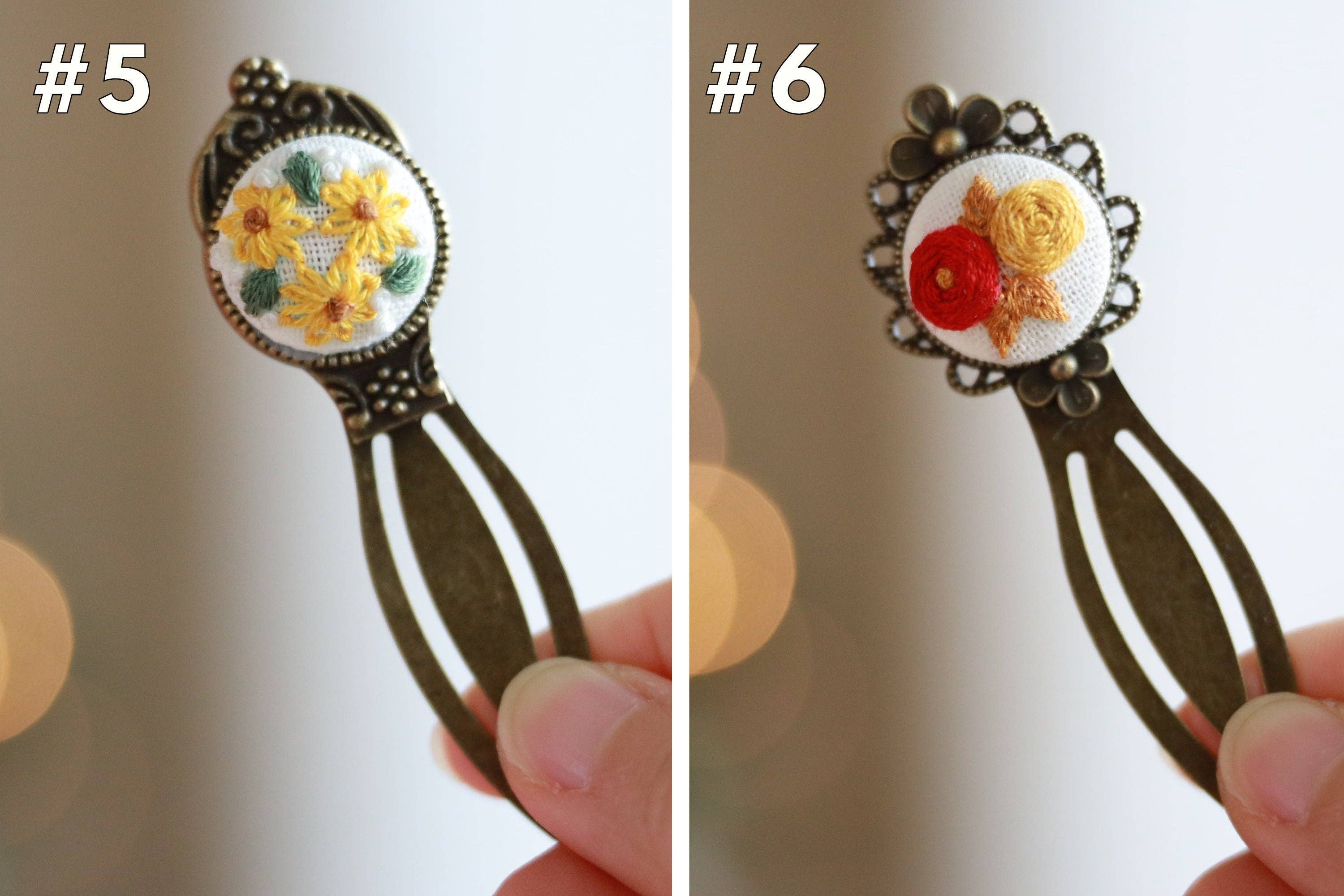 Finer Embroidery – Engroshandel Bogmærke – Vintage bogmærke med blomsterbroderi7