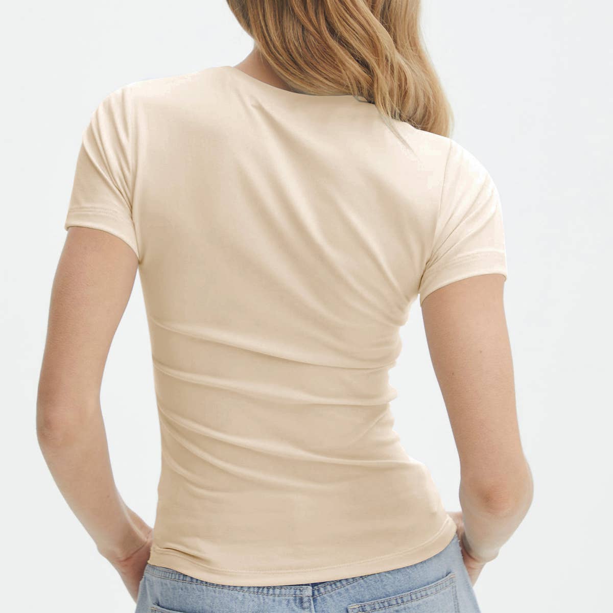 Lily Clothing - Wholesale T-Shirt - Women's - Fashion high sense simple short sleeve base T-shirt11