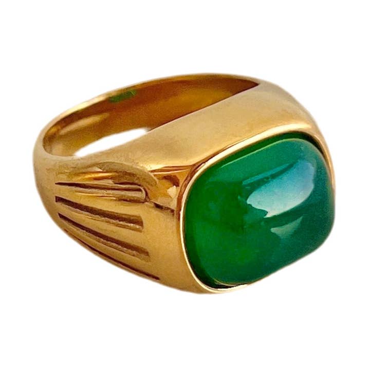Jade ring for wholesale by Glam Bar Bazaar