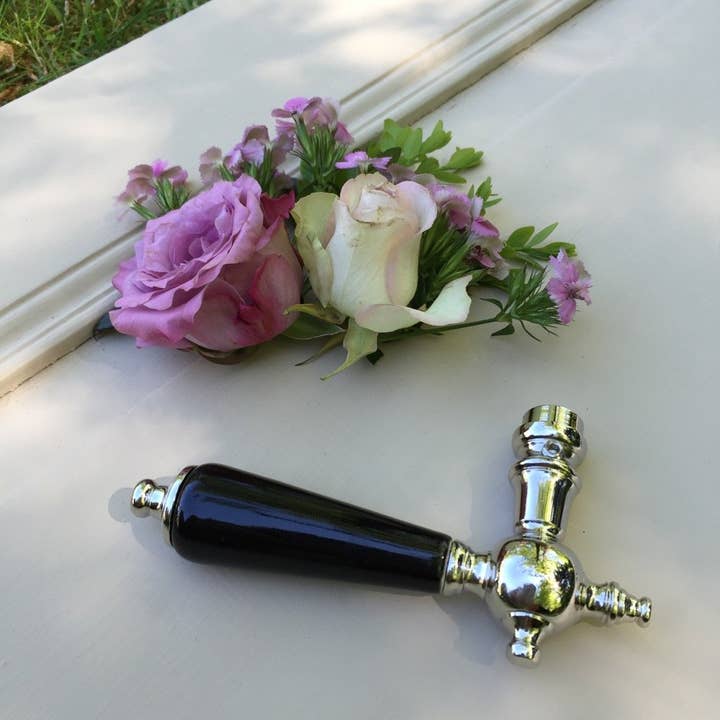 Belo puxador de porta com cabo em porcelana antiga - único por atacado de Antikas