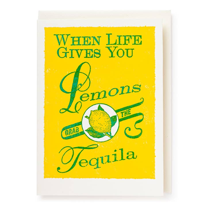 Lemons and Tequila | Well Said - Greeting Card for wholesale by Archivist Gallery | United States