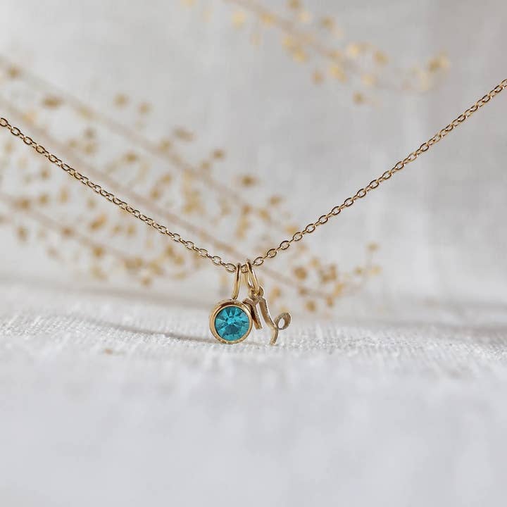 Visée Bijoux - Wholesale Pendant/Charm Necklace - Astro sign necklace and colored stone – My Identity