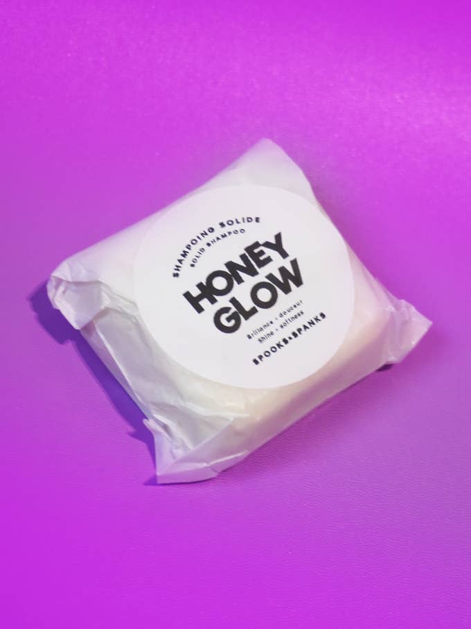 Honey Glow solid shampoo bar for wholesale by Spooks & Spanks