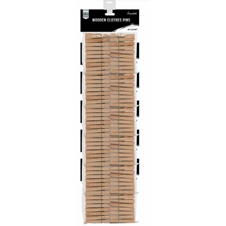 Living Concepts - Wholesale Clothes Clips - Clothes Pins Wood 40pk1