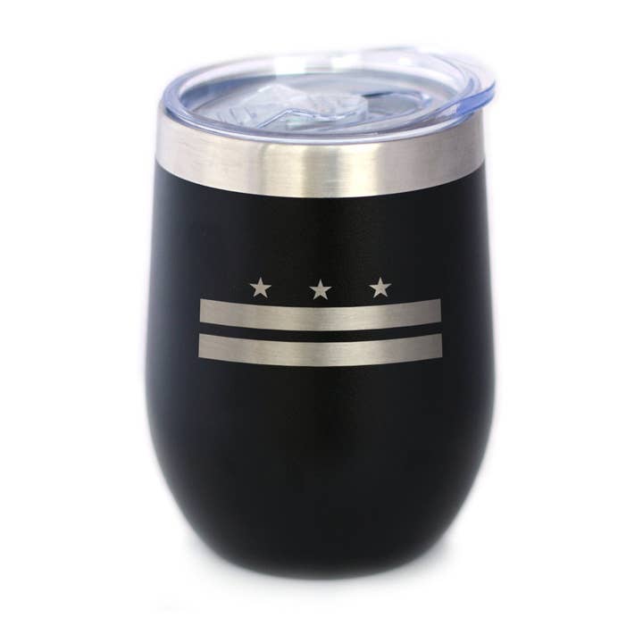 Flag of Washington DC Insulated Wine Tumbler - DC Flag Gifts for wholesale by bevvee