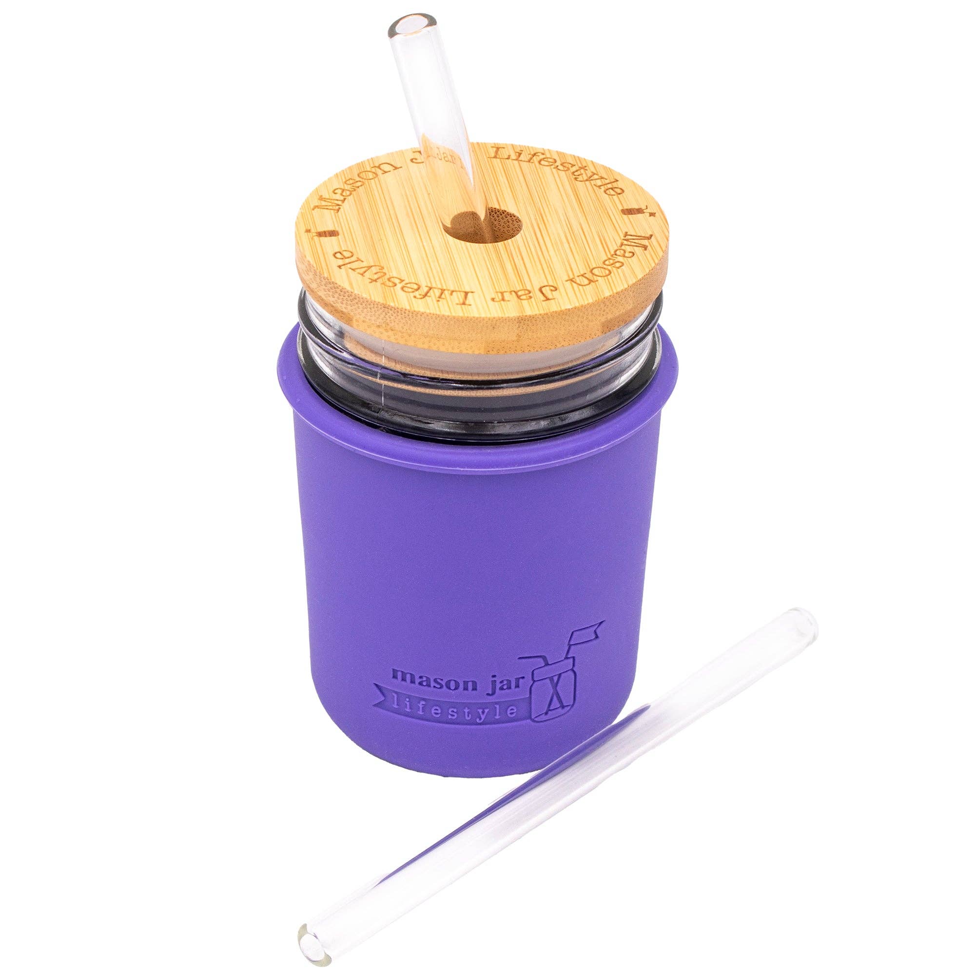 Mason Jar Lifestyle - Wholesale Drinking Straw - Short Glass Straws for Half Pint Mason Jars 4 Pack + Cleaner6