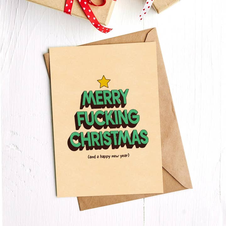 Big Moods - Wholesale Christmas Card - "Merry Fuc*ing Christmas" Greeting Card2