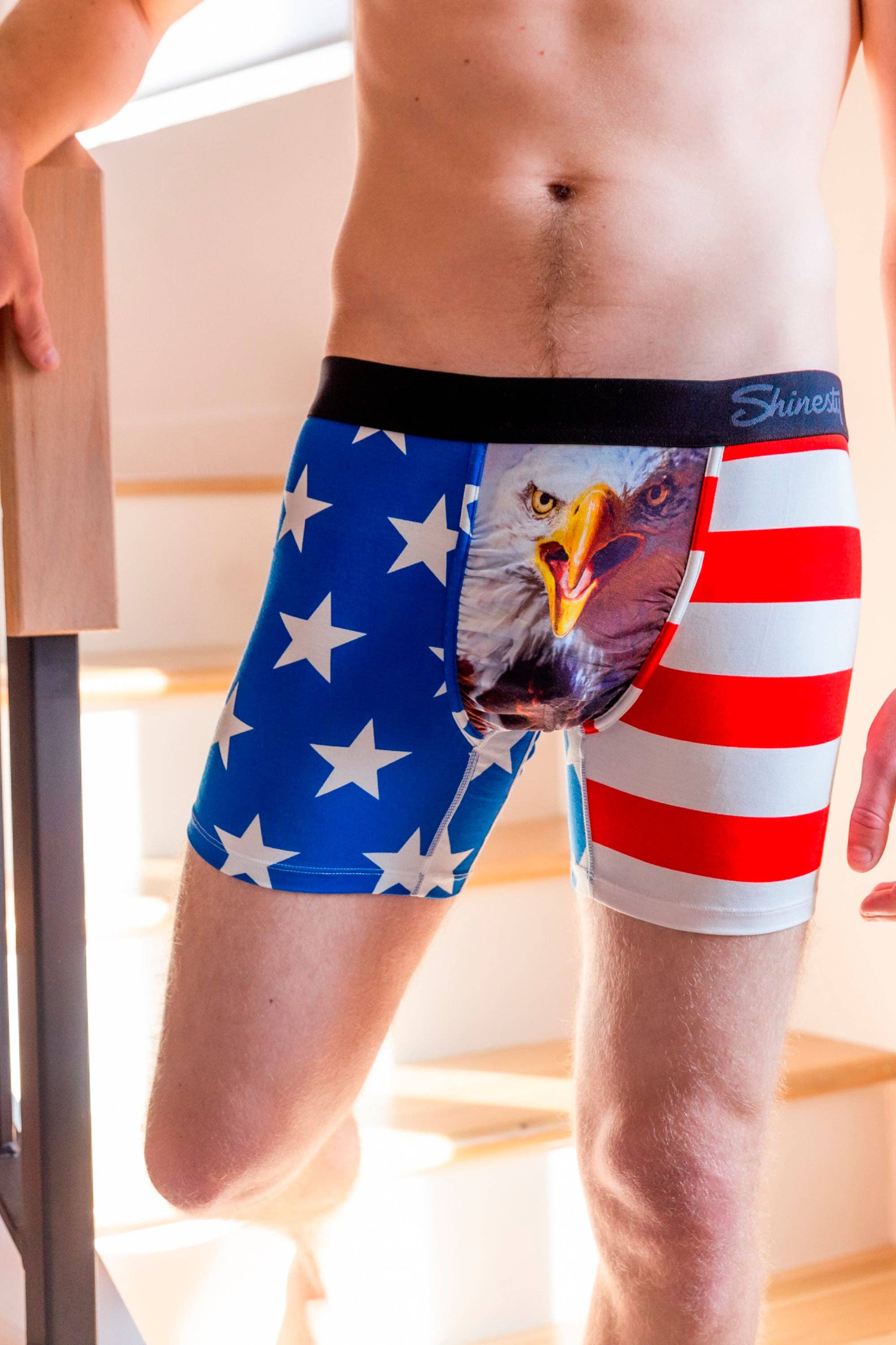 Shinesty, Inc - Vendita all'ingrosso Intimo - Uomo - The Mascot | Boxer con Ball Hammock® a tema bandiera americana7