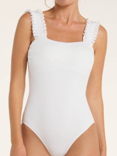 Natalie One-piece Swimsuit in Sugar for wholesale by Hermoza