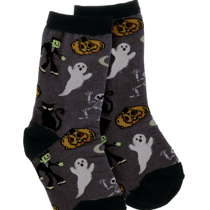 Kids Spooky Season Tall Socks for wholesale by Jane Marie