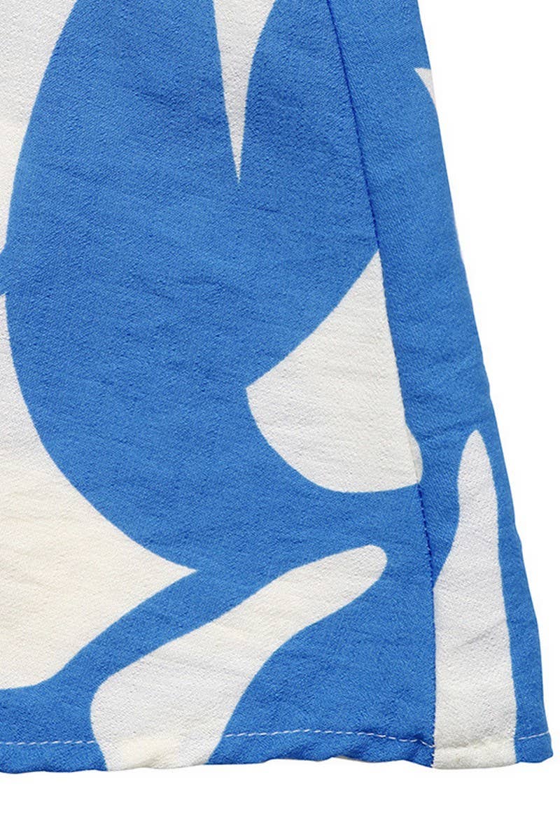 BLUE CWDMD6281_TROPICAL HALTER NECK SPLIT HEM BEACH DRESS for wholesale on Faire6