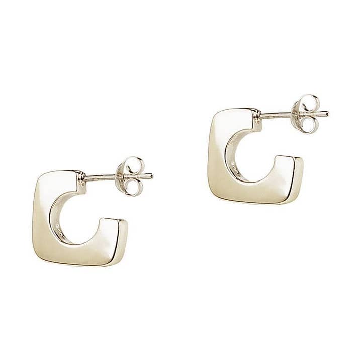 Lille sølv indiske C Hoops for engroshandel hos Juulry