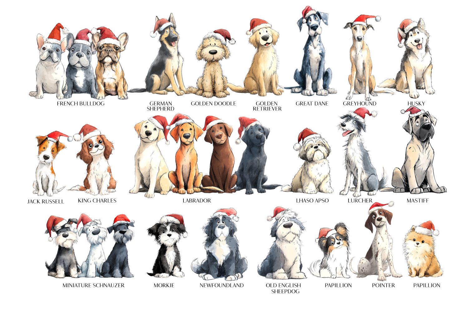 Storms Style – wholesale Holiday Stocking – Christmas Doodle Dogs Stockings and Santa Sacks 15