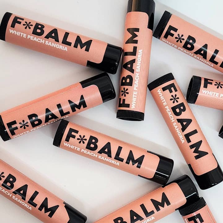 The F*Balm - Wholesale Lip Balm - COCKTAIL White Peach Sangria Moisturizing Flavoured Lip Balm