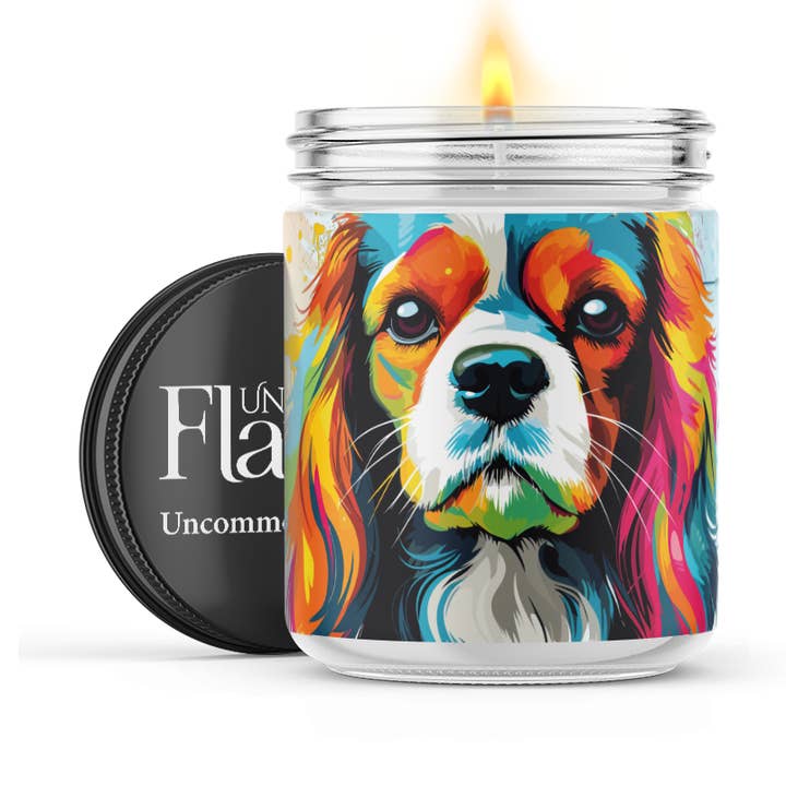 Cavalier King Charles Spaniel Candle for wholesale by Uncommon Flame