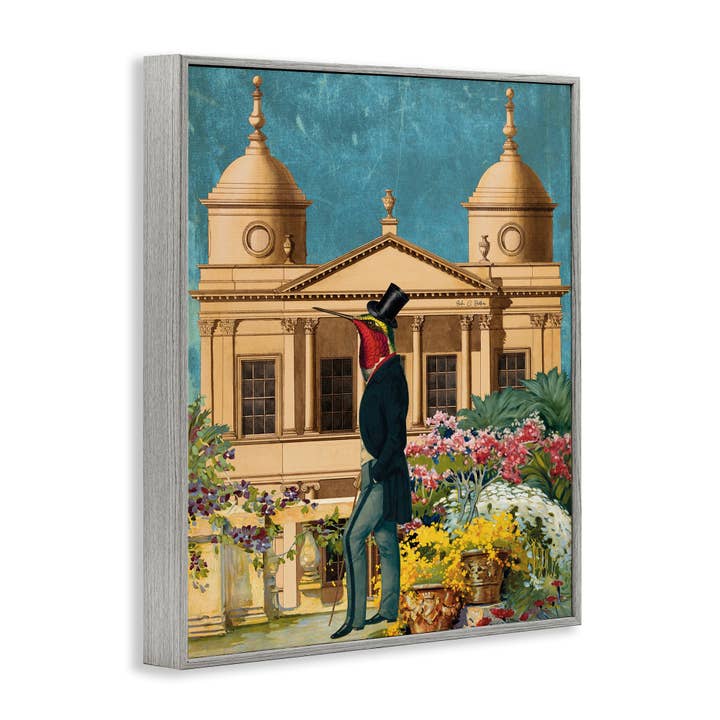 Stupell Industries - Wholesale Wall Sign - Surreal Vintage Bird & Architecture - Framed Wall Art14