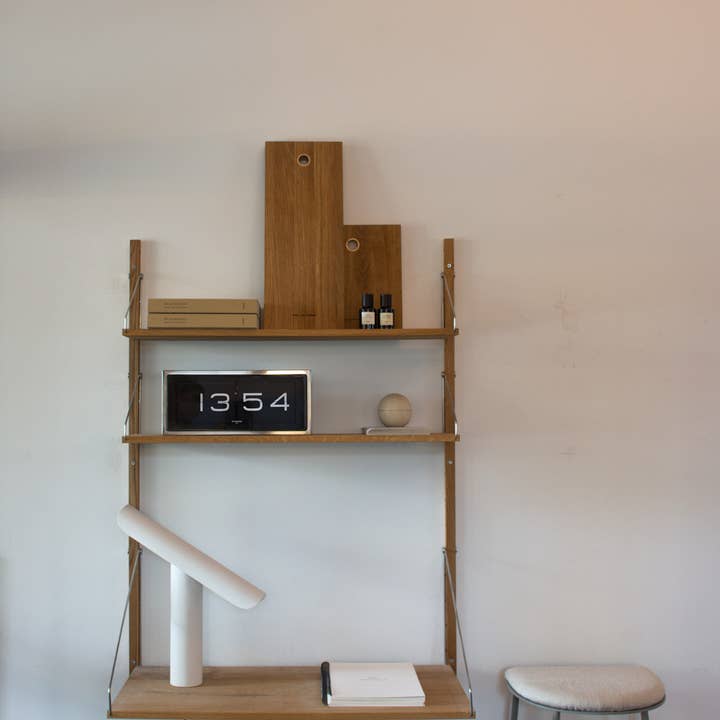 Time and More UK Ltd – wholesale Wall clock – LEFF AMSTERDAM BRICK RETRO FLIP CLOCK IN STEEL & BLACK1