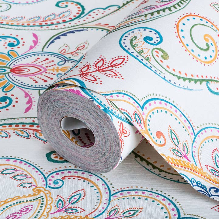 Walloro Luxury Embossed Wallpaper - Wholesale Wallpaper - White Elegant Damask 3D Embossed Wallpaper, Vibrant Colors Textured Luxury Wallpaper1