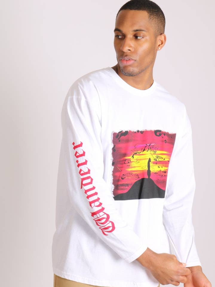 Safari Printed White Long Sleeve Top for wholesale by LIQUOR N POKER