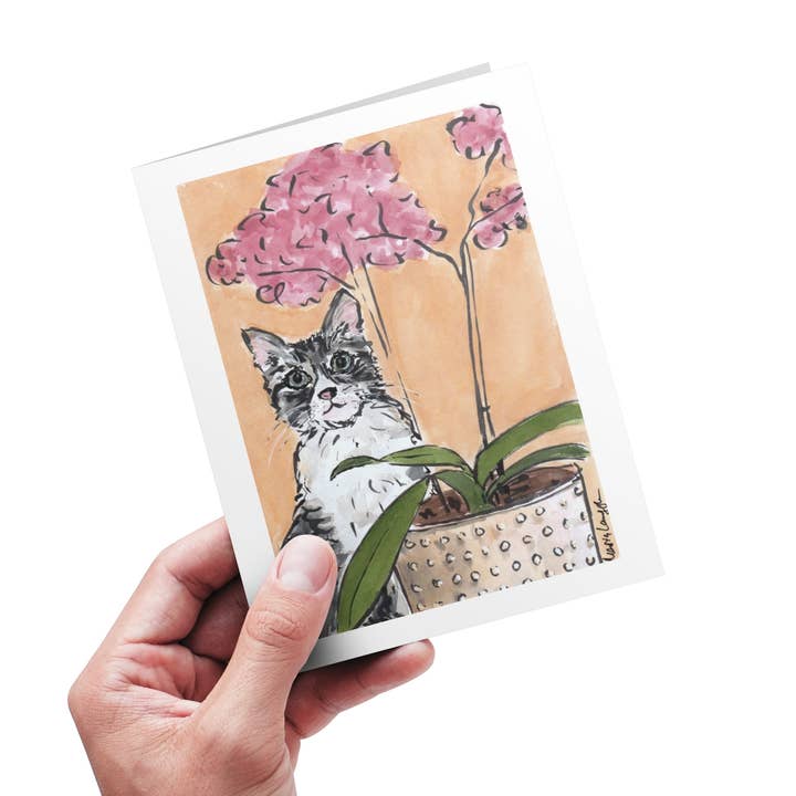 Milo Folded Greeting Card with Envelope 5x7 for wholesale by Maria Langgle